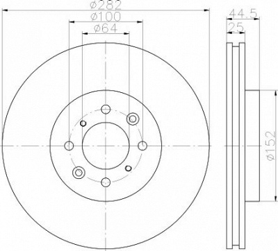 HELLA PAGID 8dd355114921 -  Тормозной диск